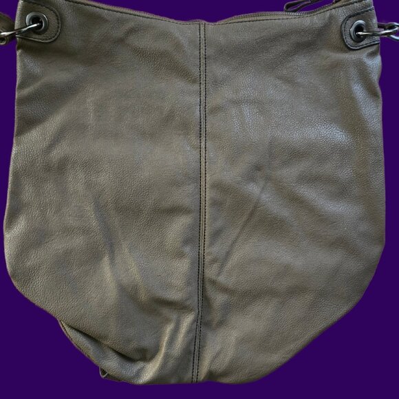 Y2K Aldo Large Crossbody Bag Suddede Gray Faux Leather Emo Indie Sleaze Grunge - Picture 9 of 13